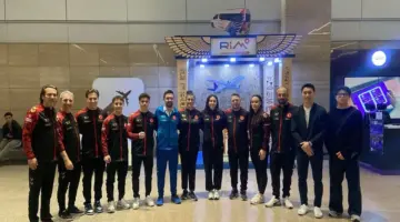 وصول المنتخبات المشاركة في بطولة كأس العالم للجمباز الفني بالقاهرة